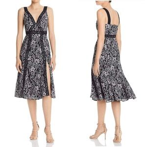 KEEPSAKE The Label Holder Lace Overlay Sleeveless V Neck Cocktail Midi Dress NEW